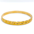 22k-gold-Elegant Evergreen Wavy Gold Bangles