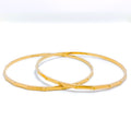 22k-gold-Delicate Dotted Smooth Finish Bangles