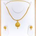 22k-gold-Special Orb Chain Mesh Necklace Set 