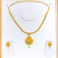 22k-gold-Traditional Flower Beaded Necklace Set 