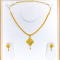 22k-gold-Sparkling Diamond Shaped Beaded Necklace Set