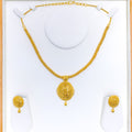 22k-gold-Unique Beaded Oval Necklace Set 