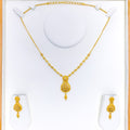 22k-gold-Trendy Dotted Drop Necklace Set 
