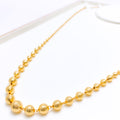 Fancy Beaded Long Gold Chain -  26"