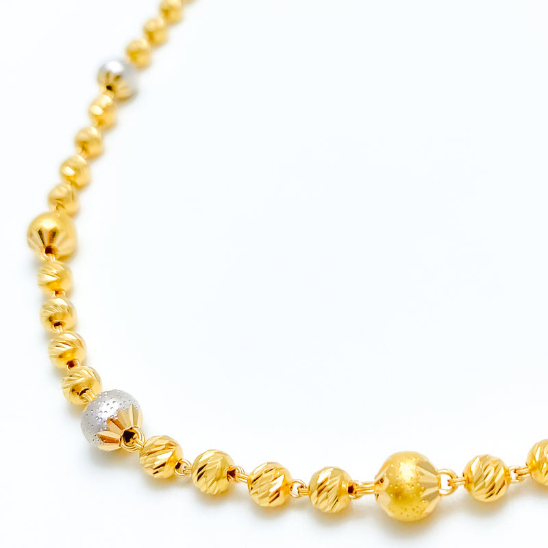 Classy Two-Tone Orb Chain -  22"