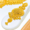 22k-gold-Grand U Shaped Tassel Bridal Set