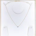 18k-Upscale Trendy Floral Diamond Necklace
