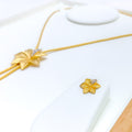 Evergreen Hanging Flower Necklace Set