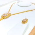 Extravagant Colorful Flower Bouquet Necklace Set