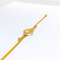 22k-gold-Graceful Eye Shaped CZ Bracelet 