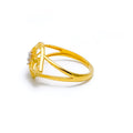 Elegant CZ Accented 22k Gold Ring
