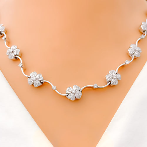 gold-beautiful-floral-vine-diamond-necklace-set