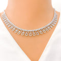 gold-attractive-teardrop-diamond-necklace-set