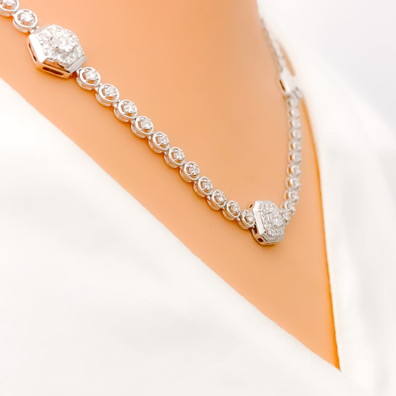 Sophisticated Evergreen Diamond Necklace