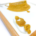 22k-gold-classic-ornate-leaf-accented-choker-set