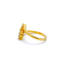 Twin Flower Diamond + 18k Gold Ring