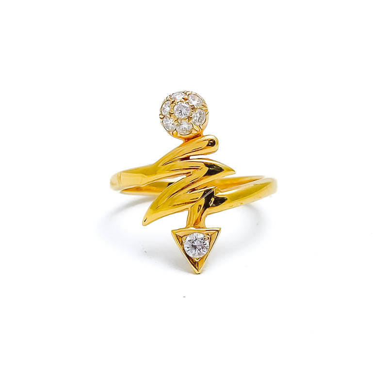 Special Striking Diamond + 18k Gold Ring