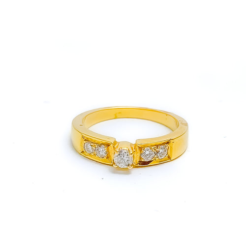 Subtle Chic Diamond + 18k Gold Ring