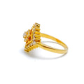 Open Square Diamond + 18k Gold Ring