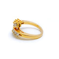 Stylish Layered Diamond + 18k Gold Ring