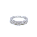 White Gold Princess Cut Diamond + 18k Gold Ring