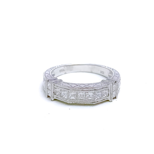 Ritzy White Gold Diamond + 18k Gold Ring