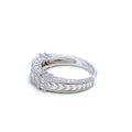 Ritzy White Gold Diamond + 18k Gold Ring