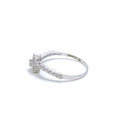Dainty Floral Diamond + 18k Gold Ring