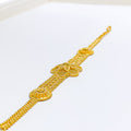 22k-gold-Delicate Netted Flower Bracelet 