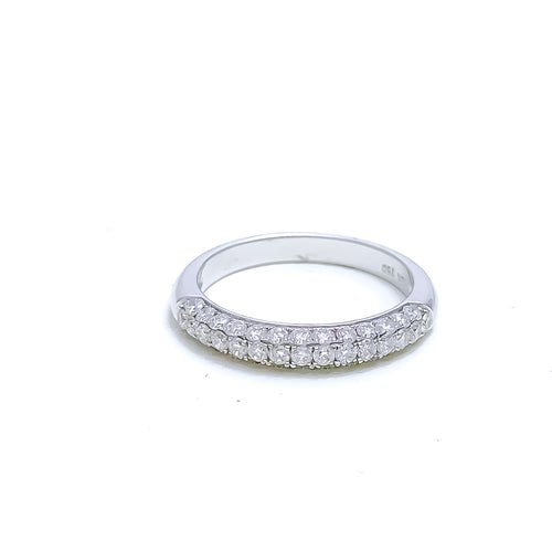 Sleek Shiny Diamond + 18k Gold Ring