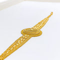 22k-gold-High Finish Netted Oval  Bracelet 