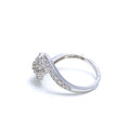 Fashionable Floral Diamond + 18k Gold Ring