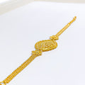22k-gold-Attractive Netted Marquise Bracelet 