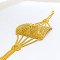 22k-gold-Decadent Floral Filigree Bracelet 