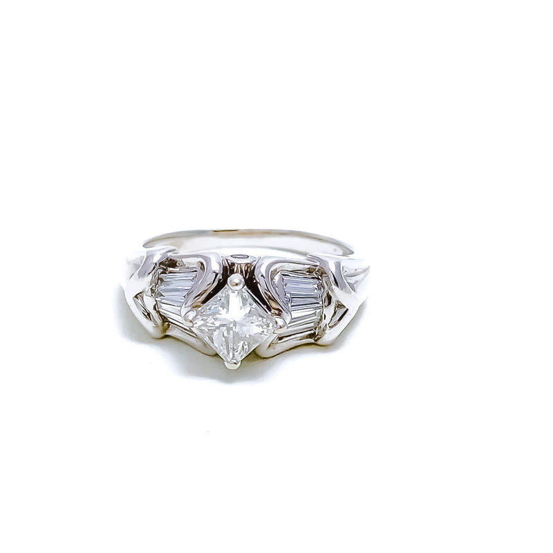 Exquisite Princess Cut Diamond + 18k Gold Ring