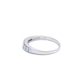 Lovely Striped 18k White Gold + Diamond Ring