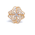 Fancy Floral Netted Diamond Ring
