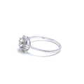 Modest Open Flower Diamond Ring 