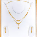 22k-gold-Unique Hanging Orb Lara Necklace Set 