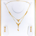 Sleek Long Orb Drop Necklace Set