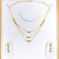22k-gold-Elegant Two Tone Lara Necklace Set 