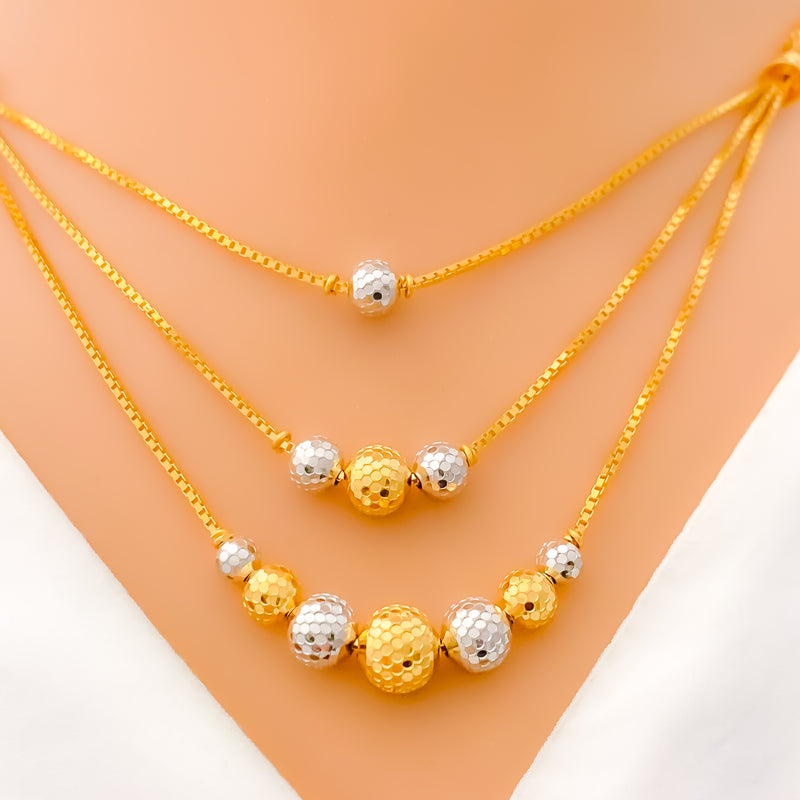 22k-gold-Decorative Disco Orb Lara Necklace Set 