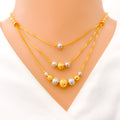 22k-gold-Decorative Disco Orb Lara Necklace Set 