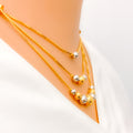 22k-gold-Decorative Disco Orb Lara Necklace Set 