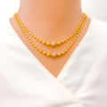 22k-gold-Smooth Finish Dotted Orb Lara Necklace Set 