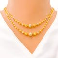 22k-gold-Smooth Finish Dotted Orb Lara Necklace Set 