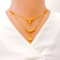 22k-gold-lara-Radiant Charming Lara Necklace Set 