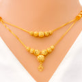 22k-gold-Delicate Dangling Lara Necklace Set 