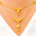 22k-gold-Attractive Textured Lara Necklace Set 