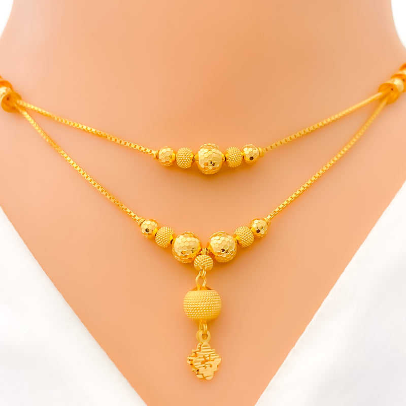 22k-gold-Glistening Hanging Charm Lara Necklace Set 